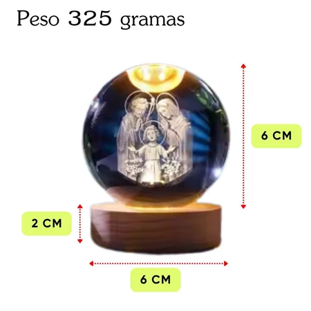 luminaria cristal 3d 5