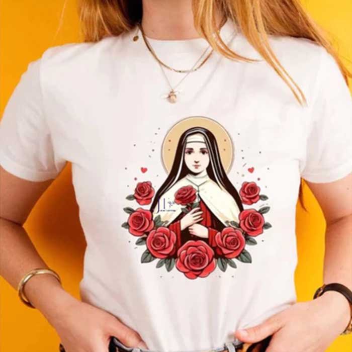 camiseta feminina de santa teresinha 1
