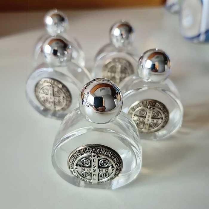 porta água benta de vidro 11