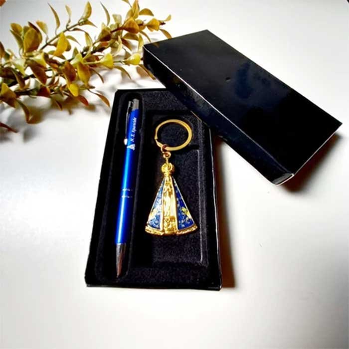 Kit caneta e chaveiro de Nossa Senhora Aparecida 11